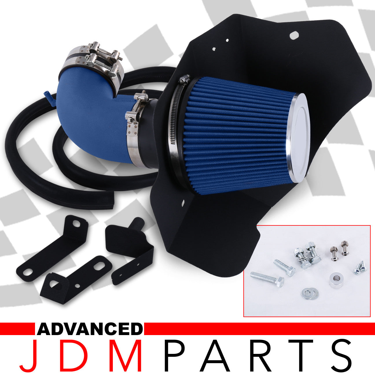 Cadillac CTS-V 6.2L V8 2009-2015 Cold Air Intake Blue + Heat Shield