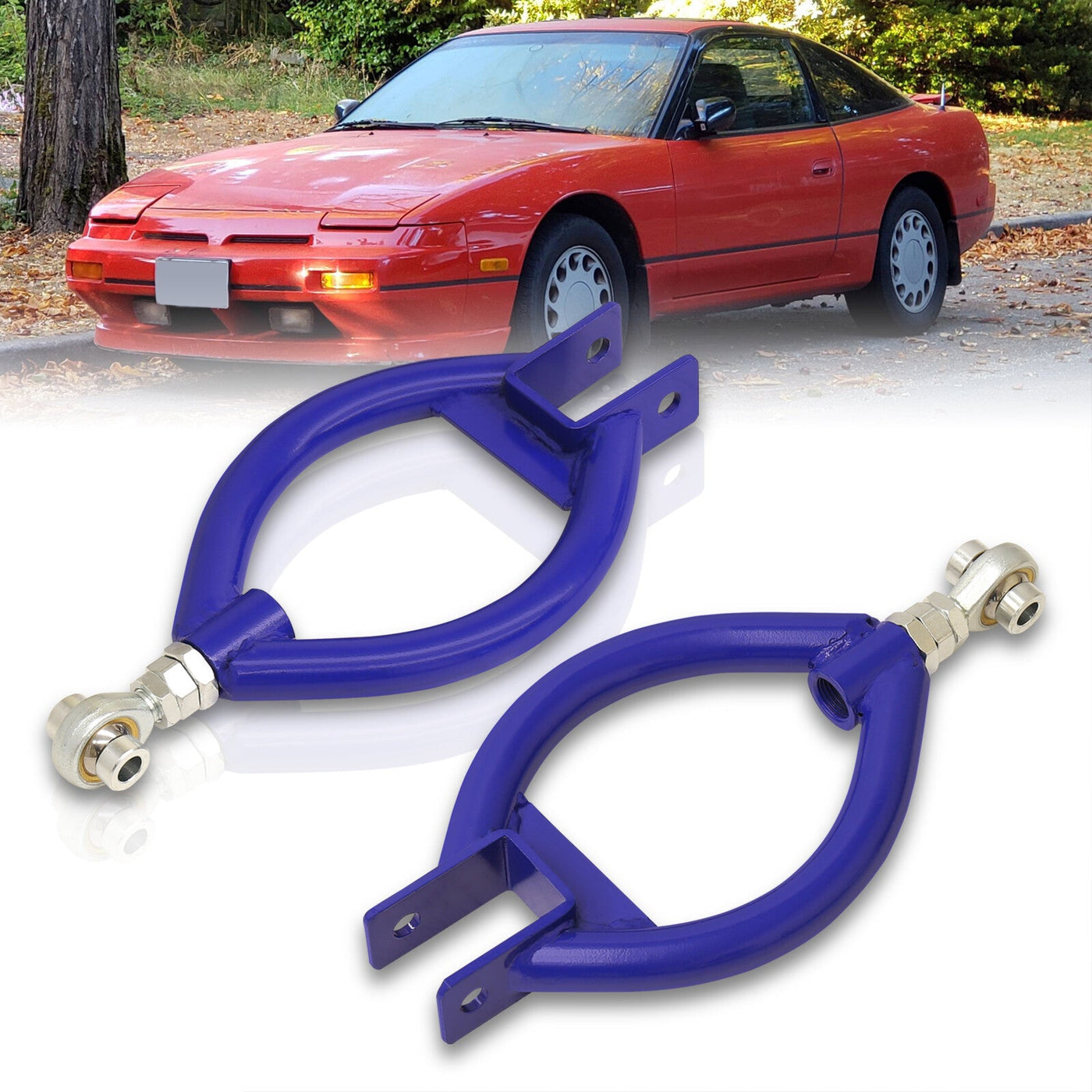 Nissan 240SX S13 1989-1994 / 300ZX Z32 1990-1996 Rear Upper Adjustable Camber Kit Control Arms Blue