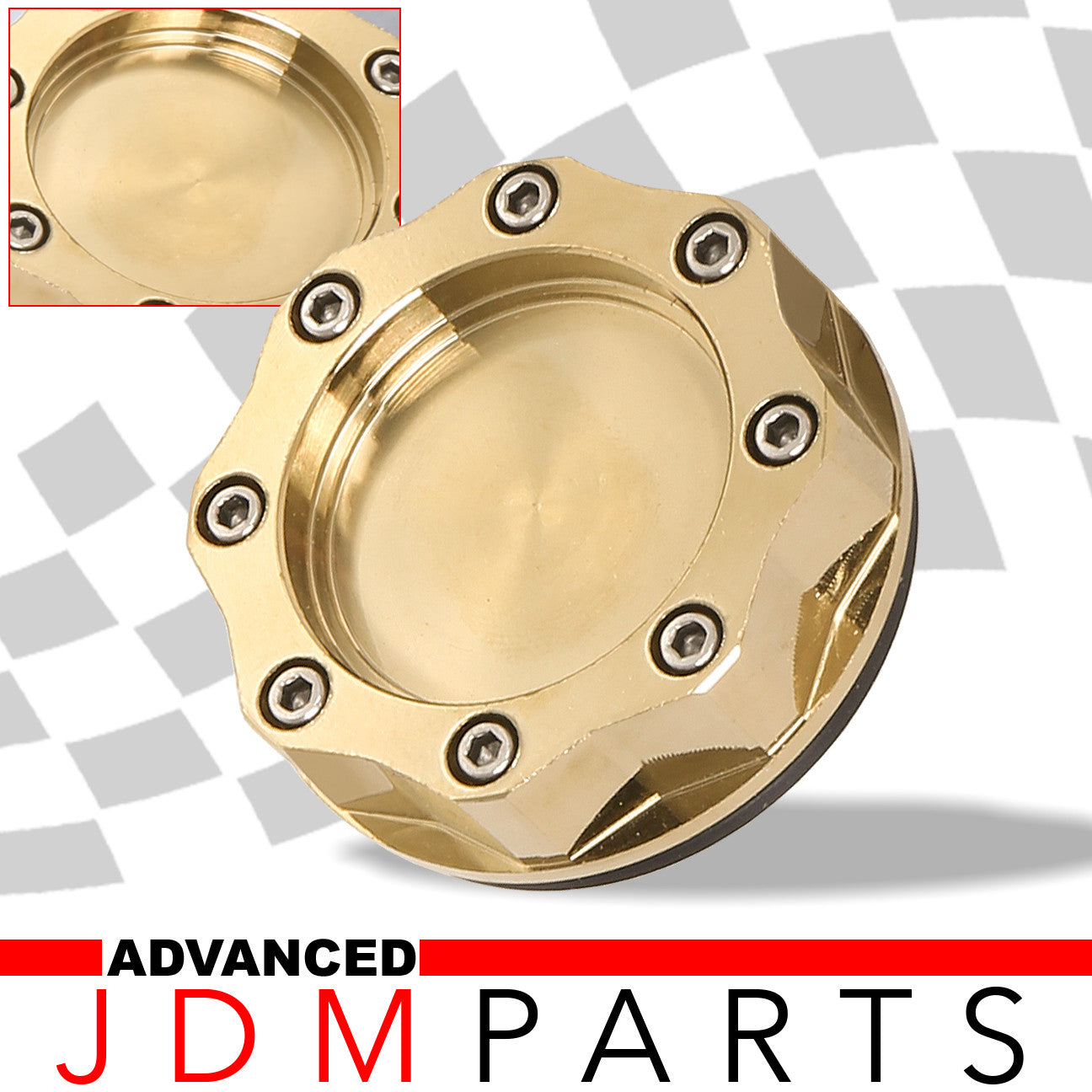 Mazda Aluminum Octogon Screw Style Oil Cap 24K Gold