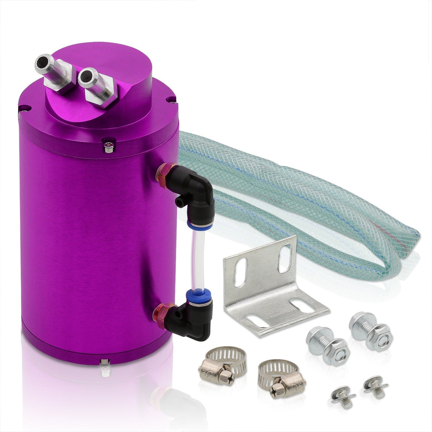 Universal 350ML Cylinder Oil Catch Can Tank 7.3"x4.2"x4.2" Purple