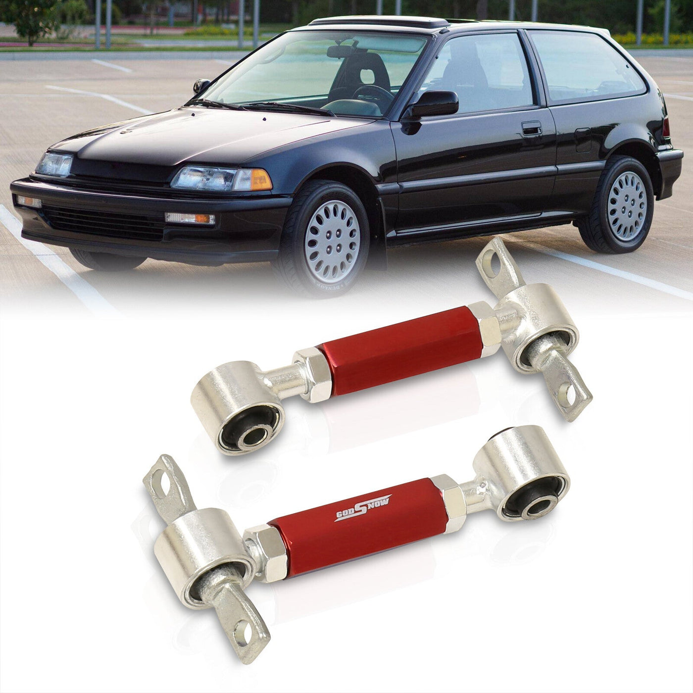 Acura Integra 1990-2001 / Honda Civic 1988-2000 / CRX 1988-1991 / Del Sol 1993-1997 Rear Control Arms Camber Kit Red