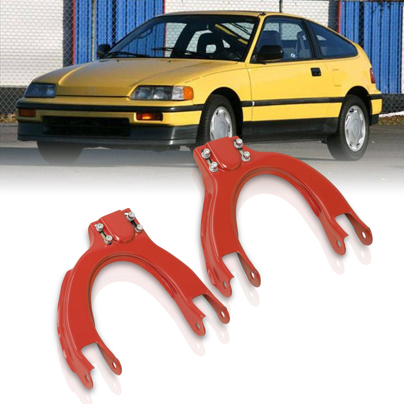 Honda Civic 1988-1991 / CRX 1988-1991 Front Upper Control Arms Camber Kit Red