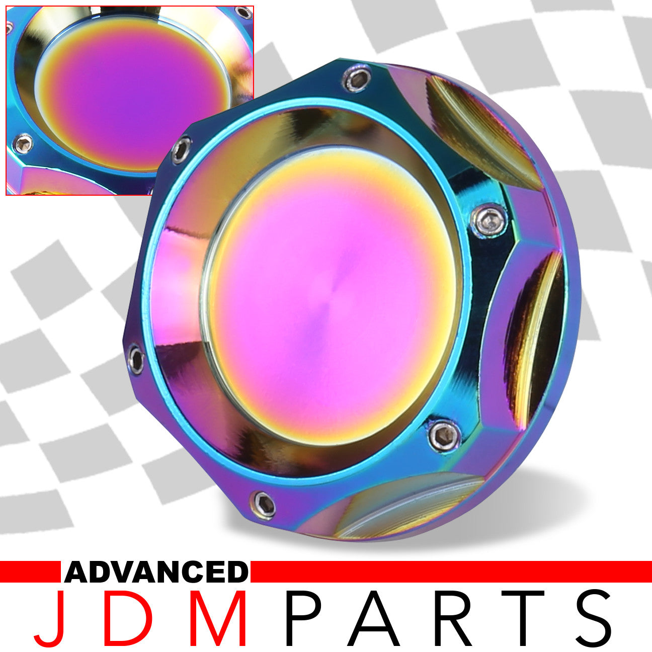 Toyota Aluminum Round Circle Hole Style Oil Cap Neo Chrome