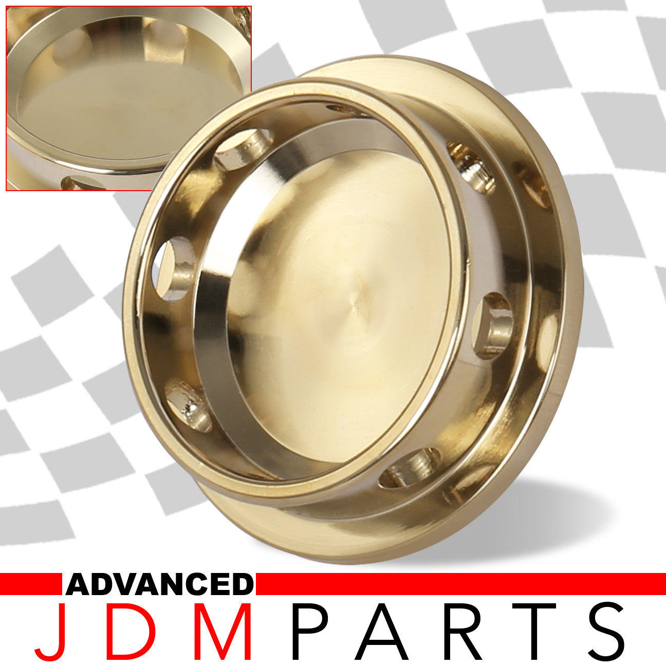 Mazda Aluminum Round Circle Hole Style Oil Cap 24K Gold