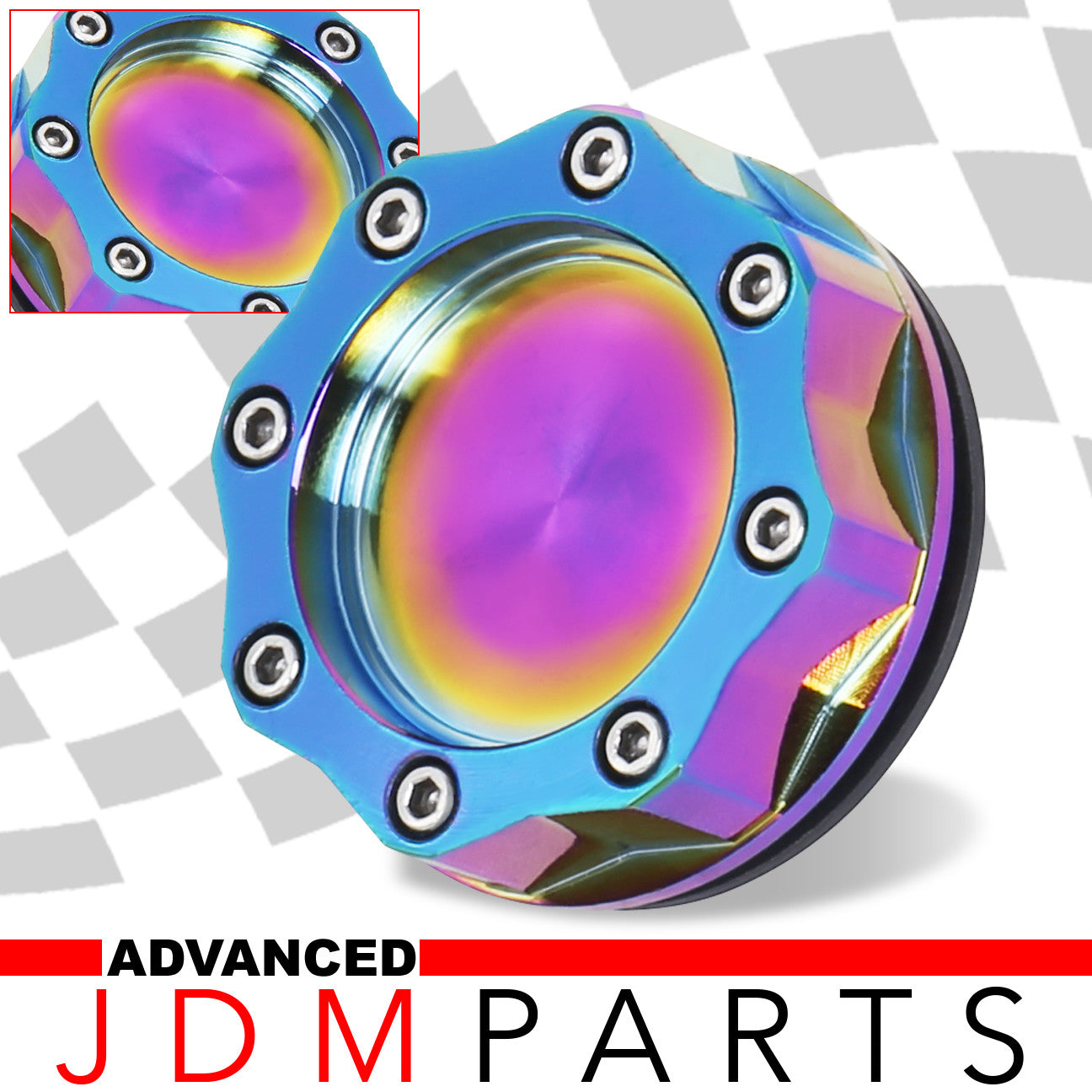 Toyota Aluminum Octogon Screw Style Oil Cap Neo Chrome