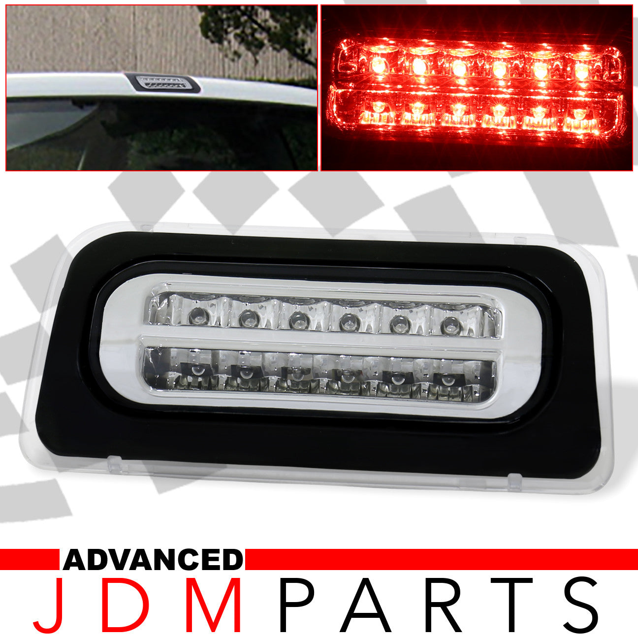 Chevrolet S10 1994-2003 / GMC Sonoma 1994-2003 / Isuzu Hombre 1996-2000 LED 3rd Brake Light Chrome Housing Clear Len (Standard Cab Models Only)