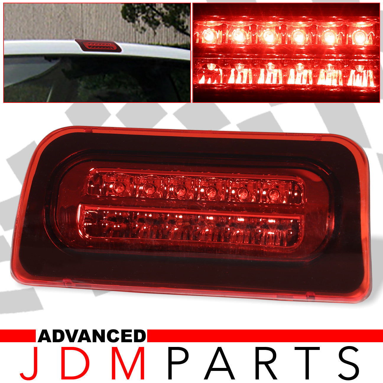 Chevrolet S10 1994-2003 / GMC Sonoma 1994-2003 / Isuzu Hombre 1996-2000 LED 3rd Brake Light Chrome Housing Red Len (Standard Cab Models Only)