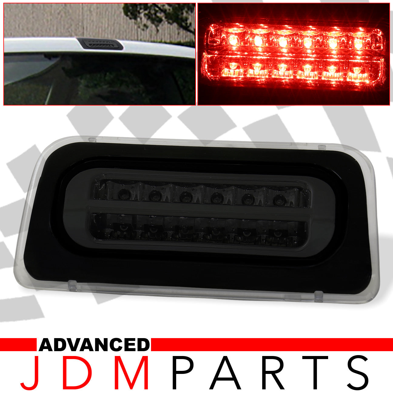 Chevrolet S10 1994-2003 / GMC Sonoma 1994-2003 / Isuzu Hombre 1996-2000 LED 3rd Brake Light Black Housing Smoke Len (Standard Cab Models Only)