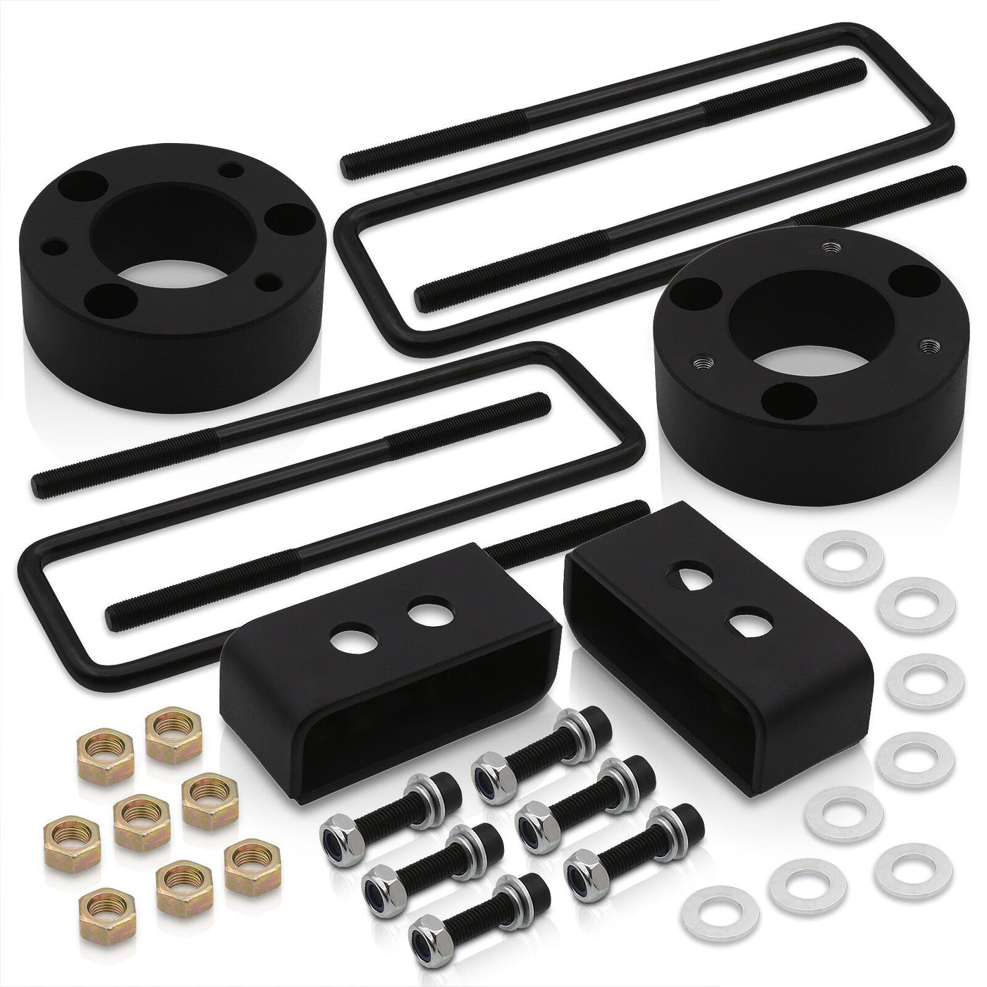 Ford F150 2004-2020 3" Front and 2" Rear Leveling Lift Kit Black