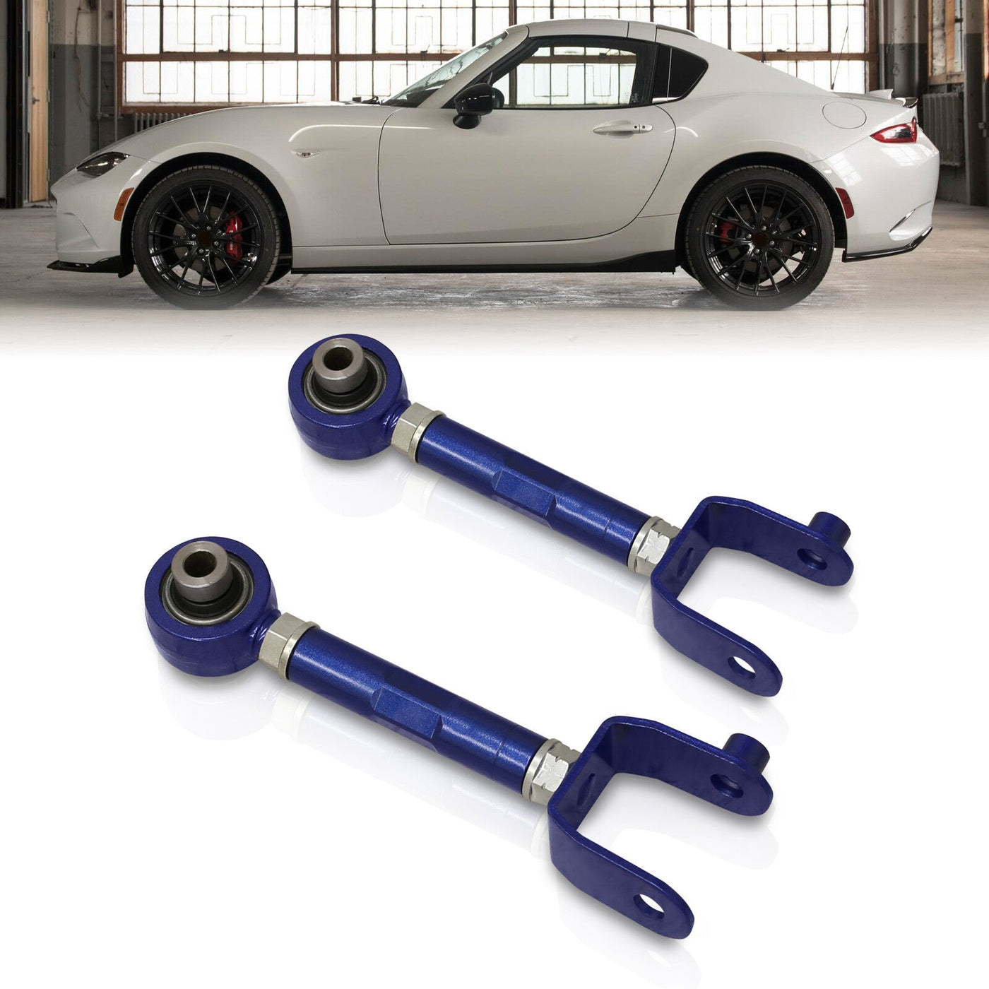 Mazda Miata MX-5 2016-2023 Rear Upper Adjustable Camber Kit Control Arms Blue