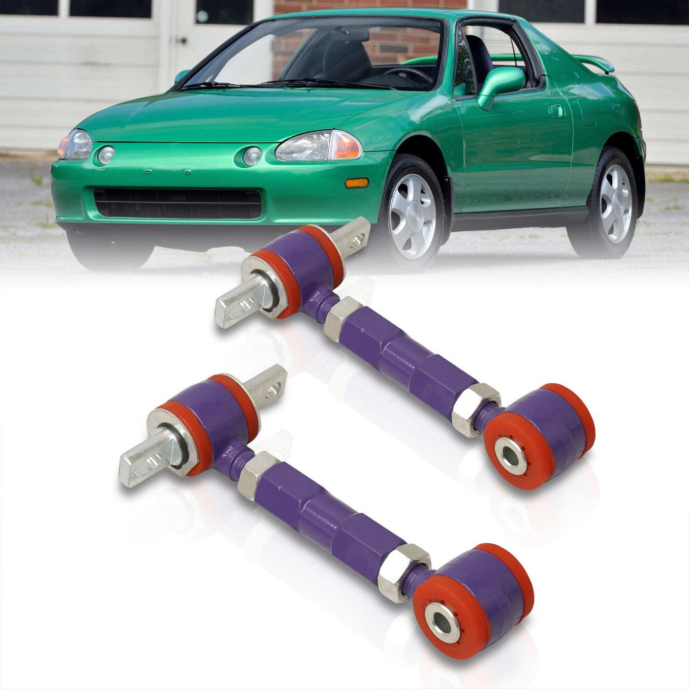 Acura Integra 1990-2001 / Honda Civic 1988-2000 / CRX 1988-1991 / Del Sol 1993-1997 Rear Control Arms Camber Kit Purple (Version 2)