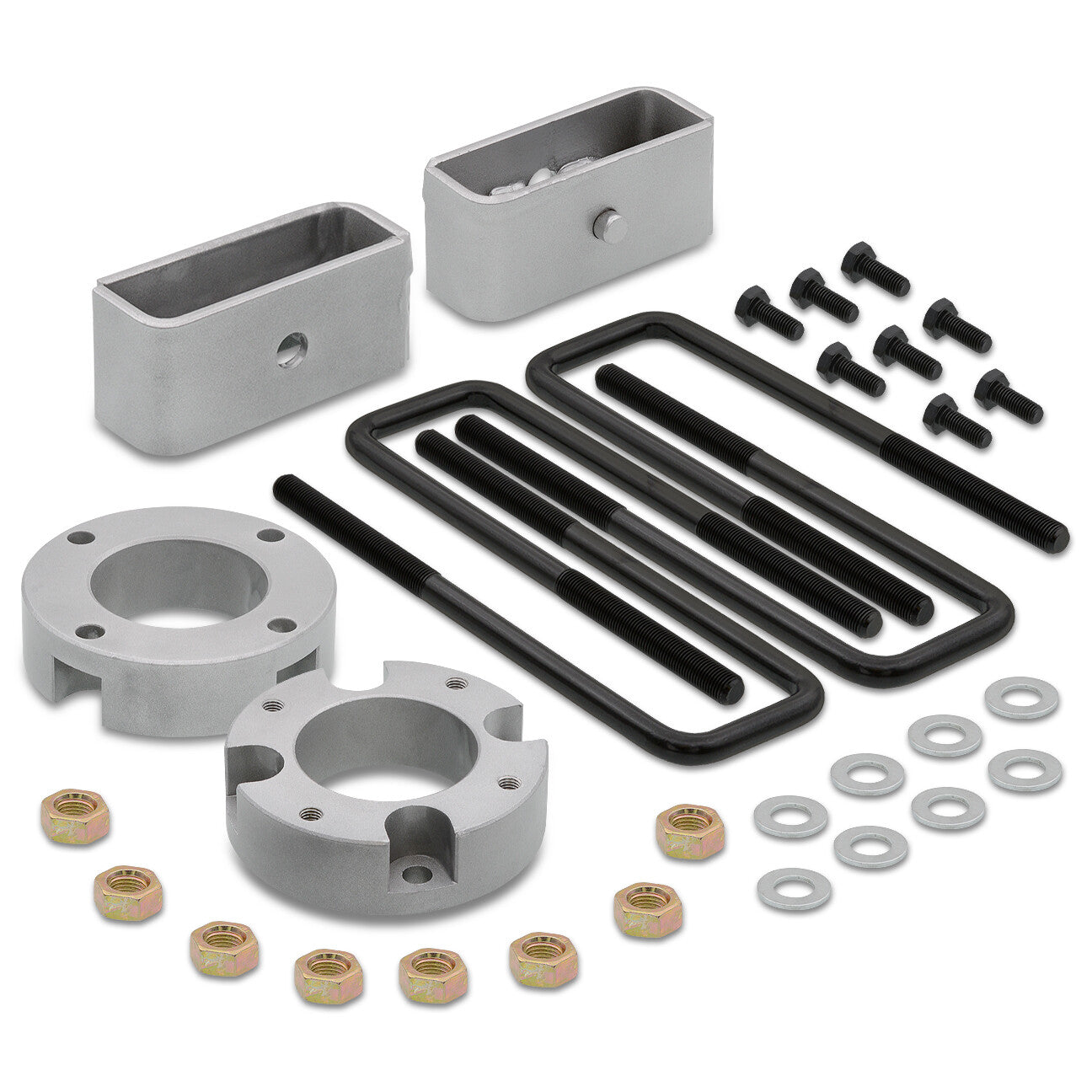 Toyota Tundra 2007-2021 2.5" Front 2" Rear Leveling Lift Kit Silver