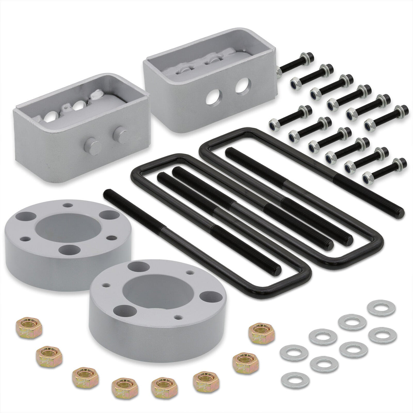 Ford F150 2004-2020 3" Front and 1" Rear Leveling Lift Kit Silver