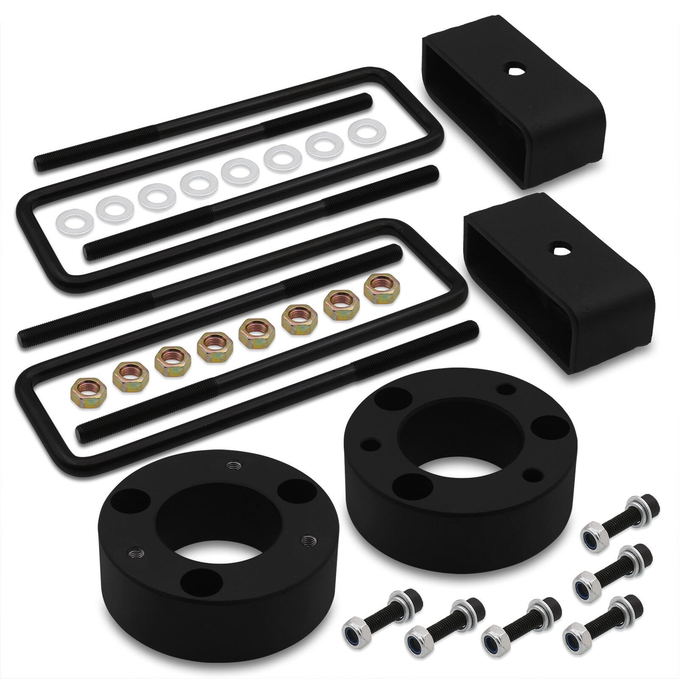 Chevrolet Silverado 1500 2007-2023 / GMC Sierra 1500 2007-2023 3" Front 2" Rear Leveling Lift Kit Black