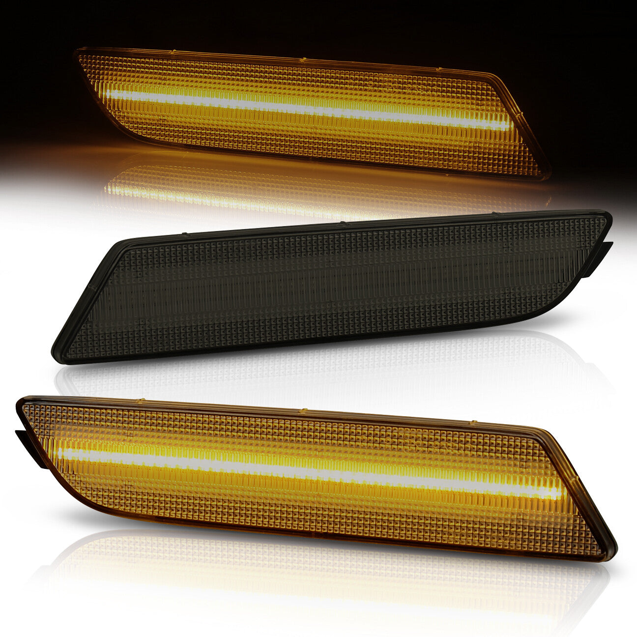 Audi Q3 2015-2018 Front Amber LED Side Marker Lights Smoke Len