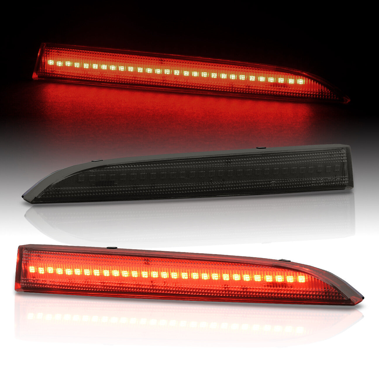 Chevrolet Camaro 2016-2022 / Traverse 2013-2017 / Cadillac ATS Sedan 2013-2017 / ATS Coupe 2015-2017 / XT5 2017 Rear Red LED Reflector Lights Smoke Len