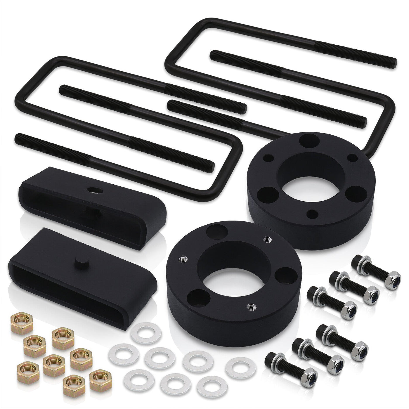 Chevrolet Silverado 1500 2007-2023 / GMC Sierra 1500 2007-2023 3" Front 1" Rear Leveling Lift Kit Black