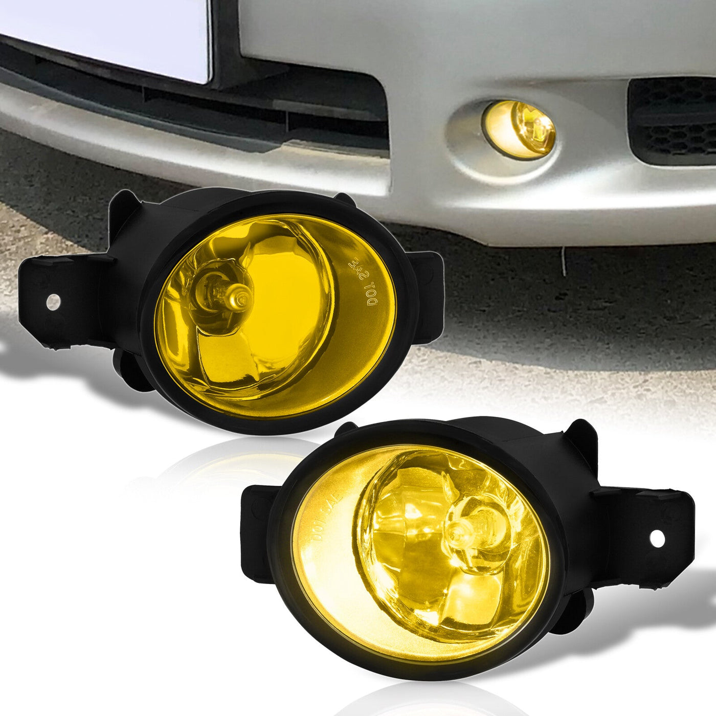 Nissan Maxima 2009-2014 Front Fog Lights Yellow Len (Includes Switch & Wiring Harness)