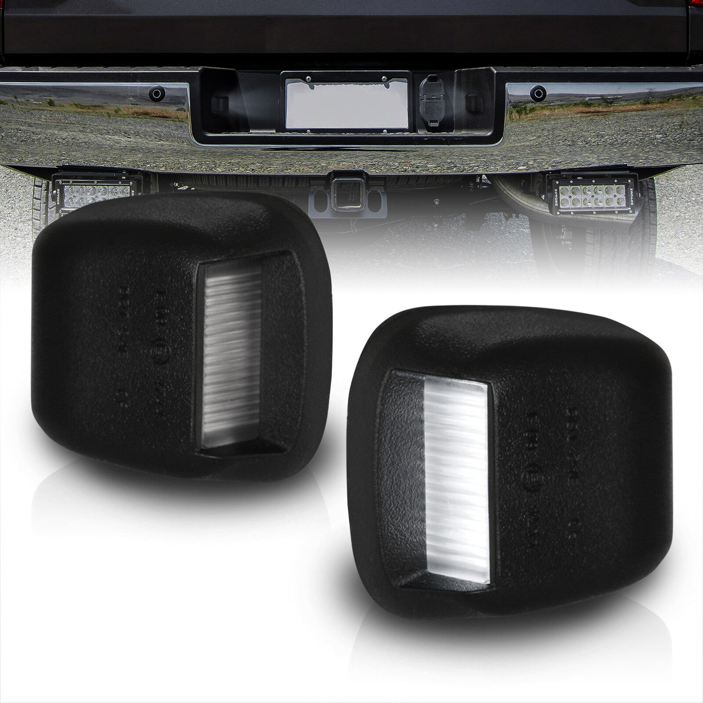 Nissan Titan 2007-2015 / Armada 2008-2015 / Frontier 2007-2021 / Xterra 2007-2015 / Suzuki Equator 2009-2012 White SMD LED License Plate Lights Clear Len