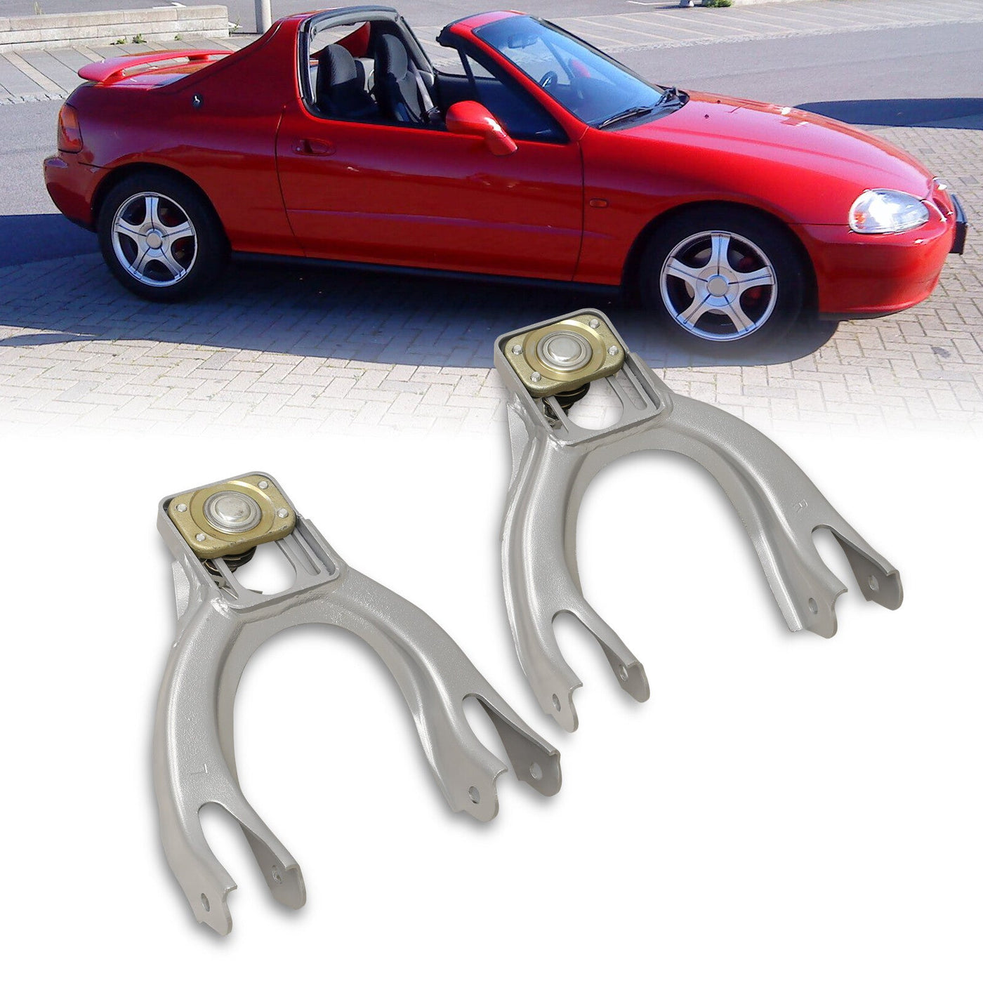 Acura Integra 1994-2001 / Honda Civic 1992-1995 / Del Sol 1993-1997 Front Upper Control Arms Camber Kit Silver