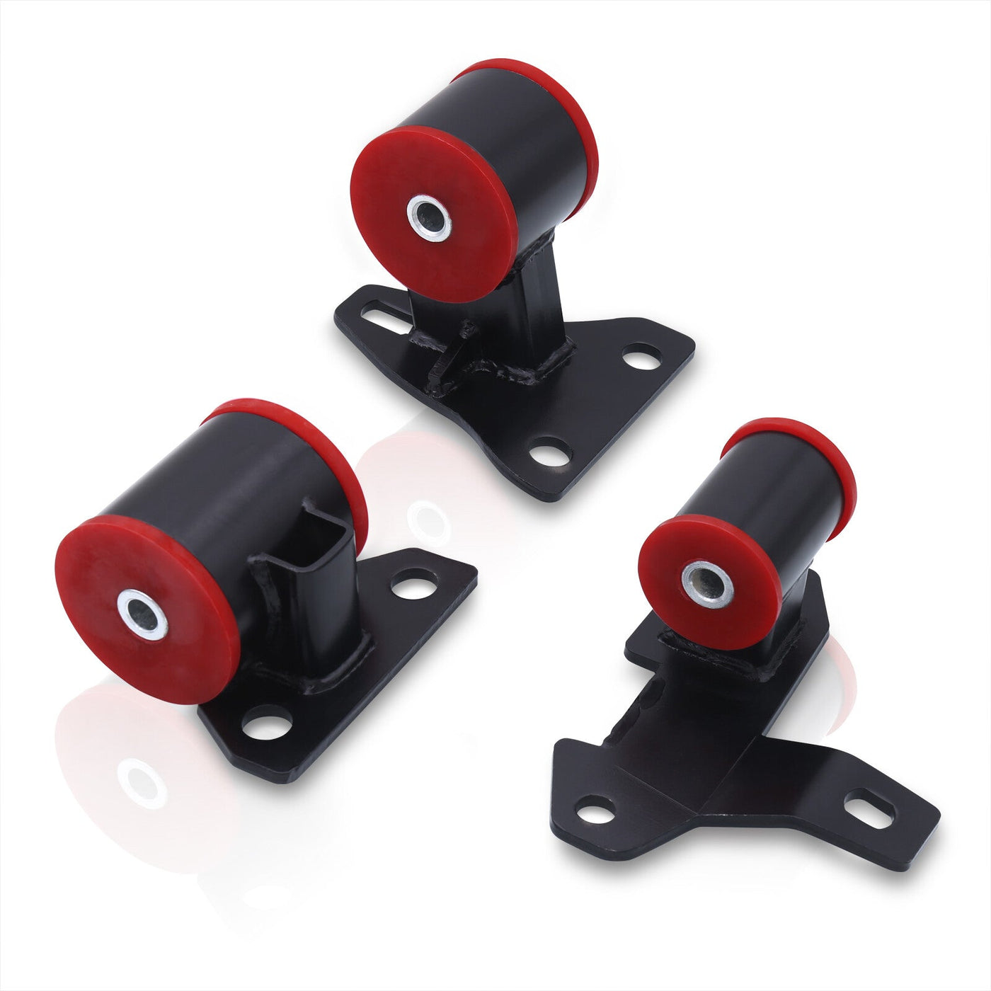 Honda Civic 1992-1995 / Del Sol 1993-1997 / Acura Integra 1994-2001 H Series H22 H23 Conversion Engine Motor Mount Black with Red Polyurethane Bushing