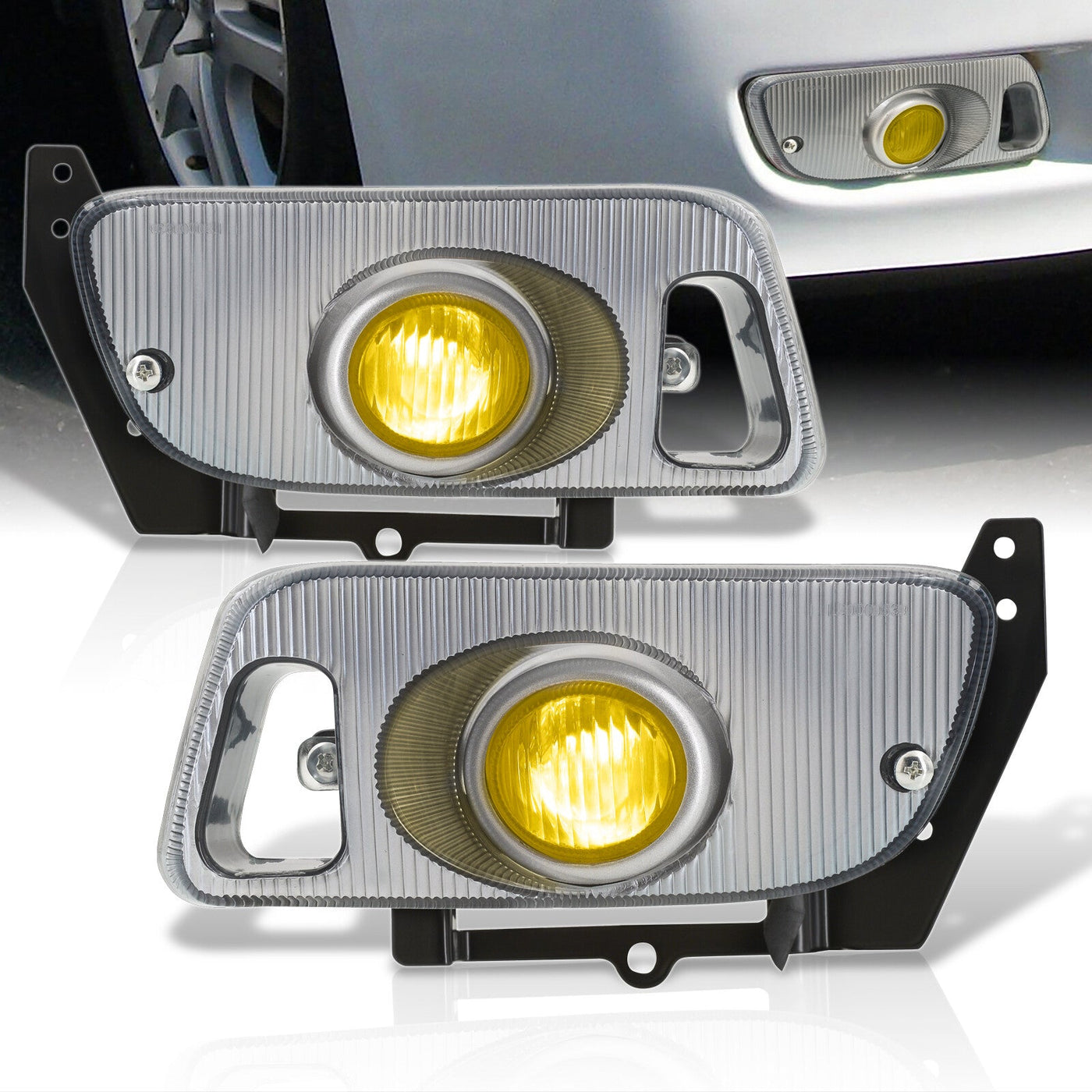 Honda Civic 2/3 Door 1992-1995 Front Fog Lights Yellow Len (Includes Switch & Wiring Harness)