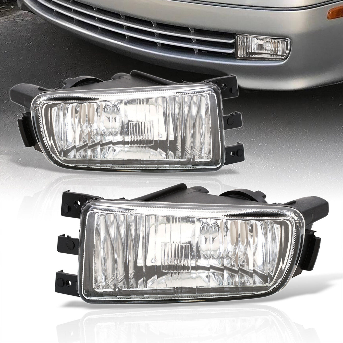 Lexus GS300 GS400 GS430 1998-2005 Front Fog Lights Clear Len (No Switch & Wiring Harness)