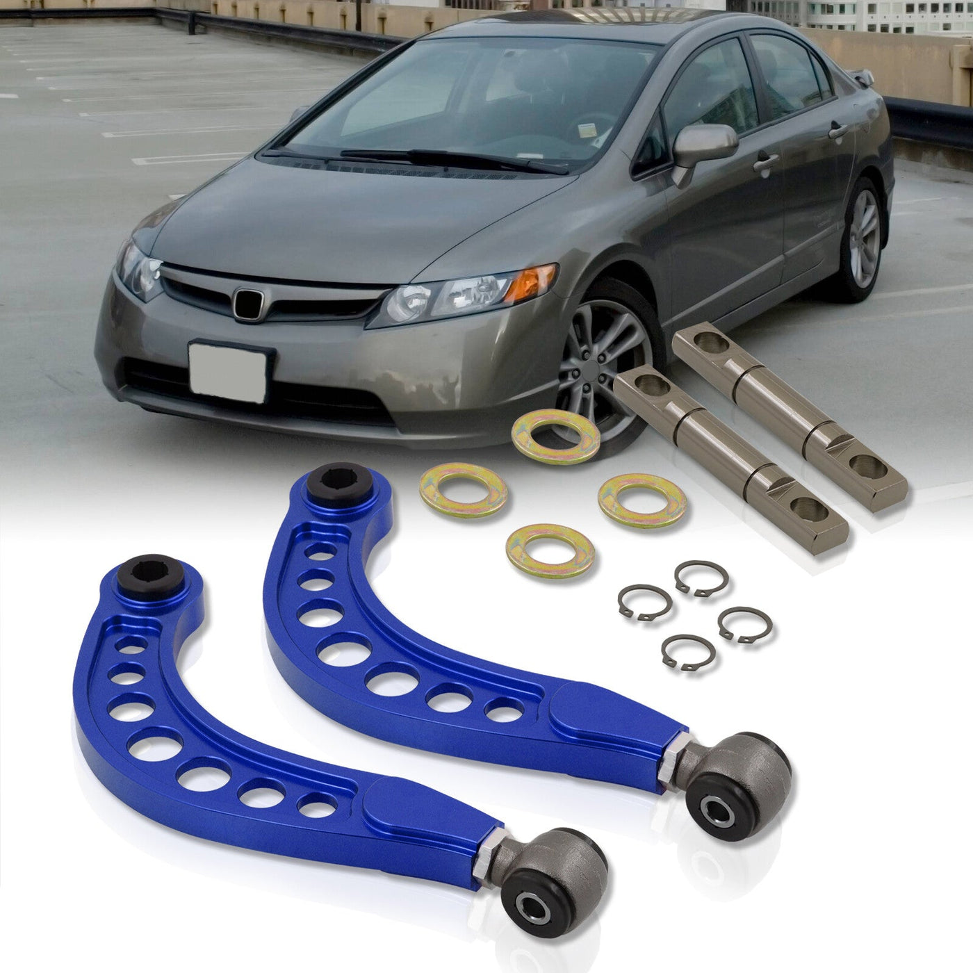 Honda Civic 2006-2015 Rear Control Arms Camber Kit Blue