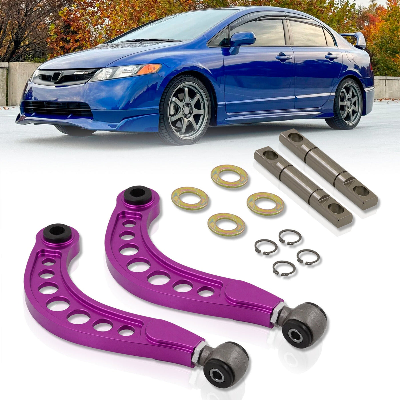 Honda Civic 2006-2015 Rear Control Arms Camber Kit Purple