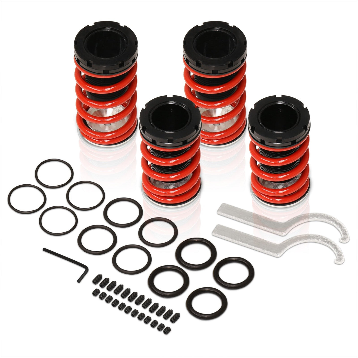 Hyundai Tiburon 1996-1998 Coilover Sleeves Kit Red