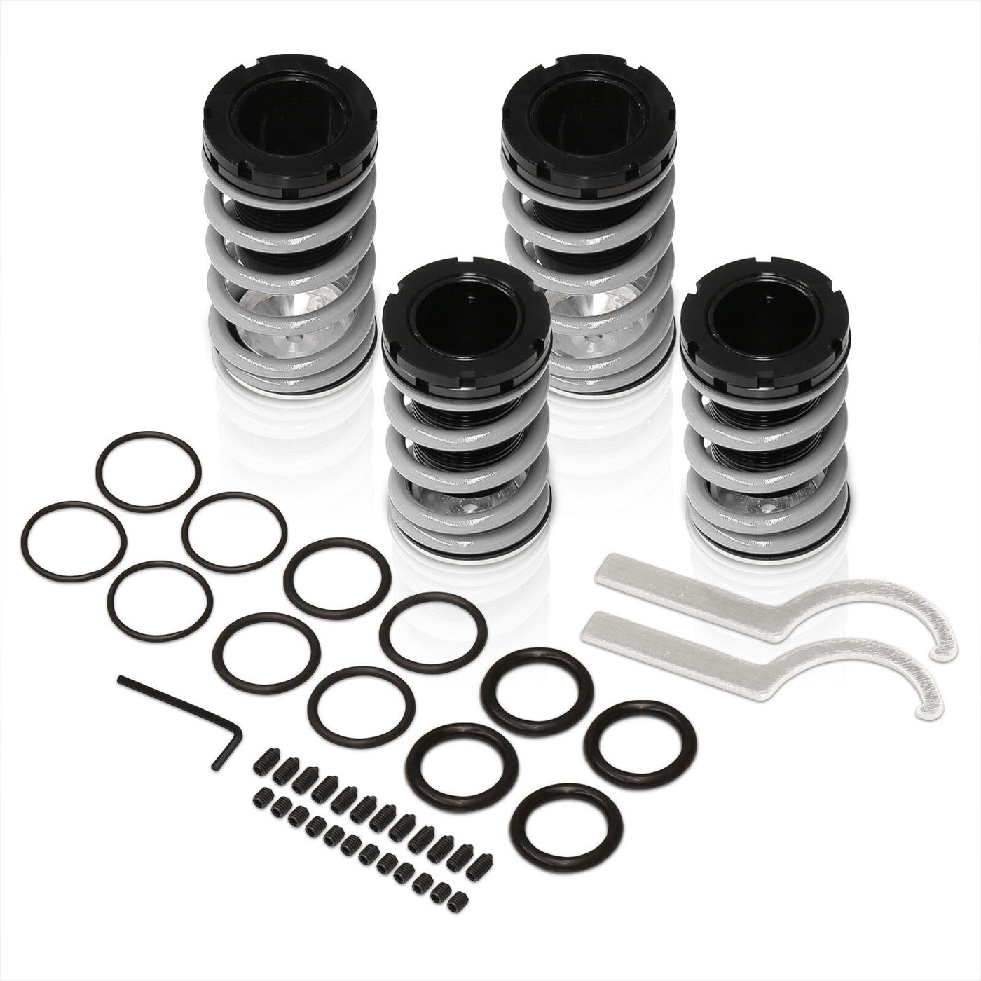 Hyundai Tiburon 1996-1998 Coilover Sleeves Kit Silver