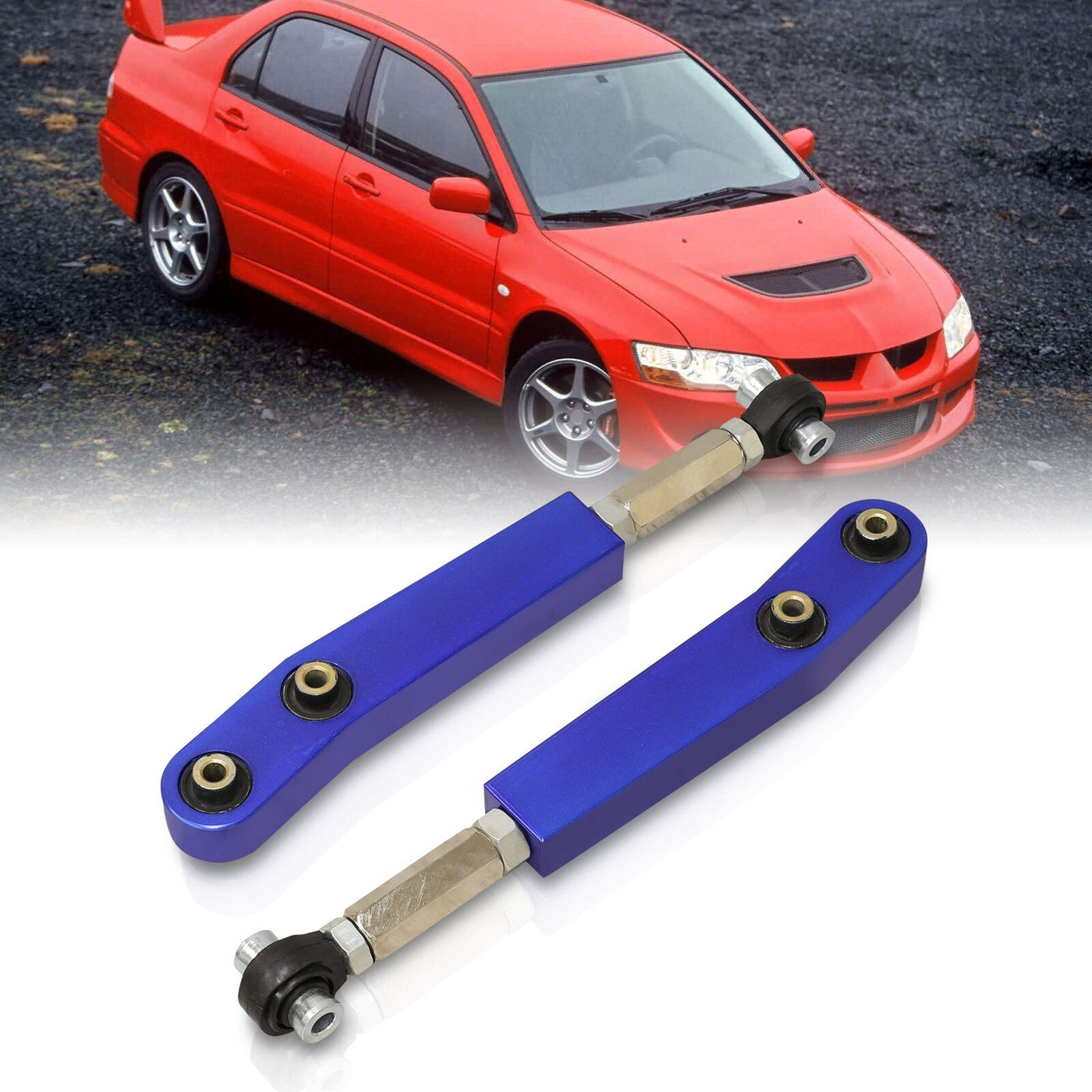 Mitsubishi Lancer EVO VII VIII IX 2003-2007 Rear Lower Adjustable Camber Kit Control Arms Blue