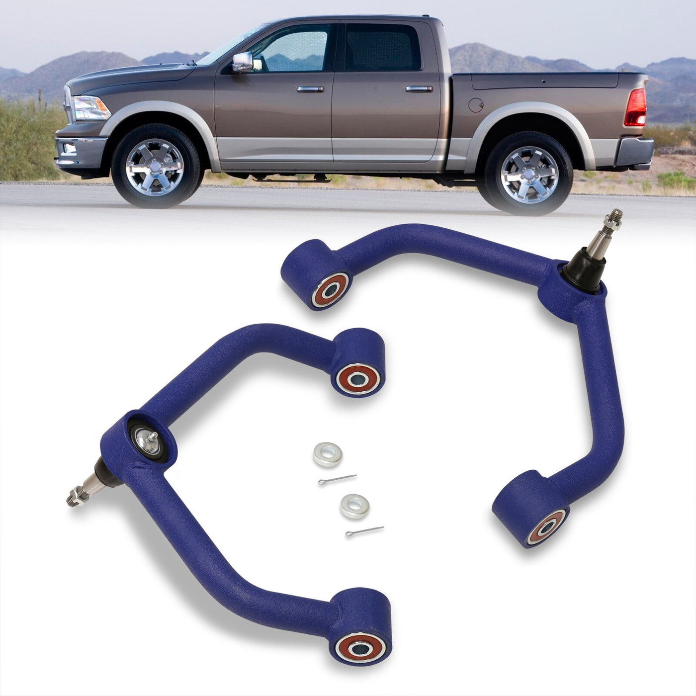 Dodge Ram 1500 2009-2018 2-4" Lift Front Upper Tubular Control Arms Blue