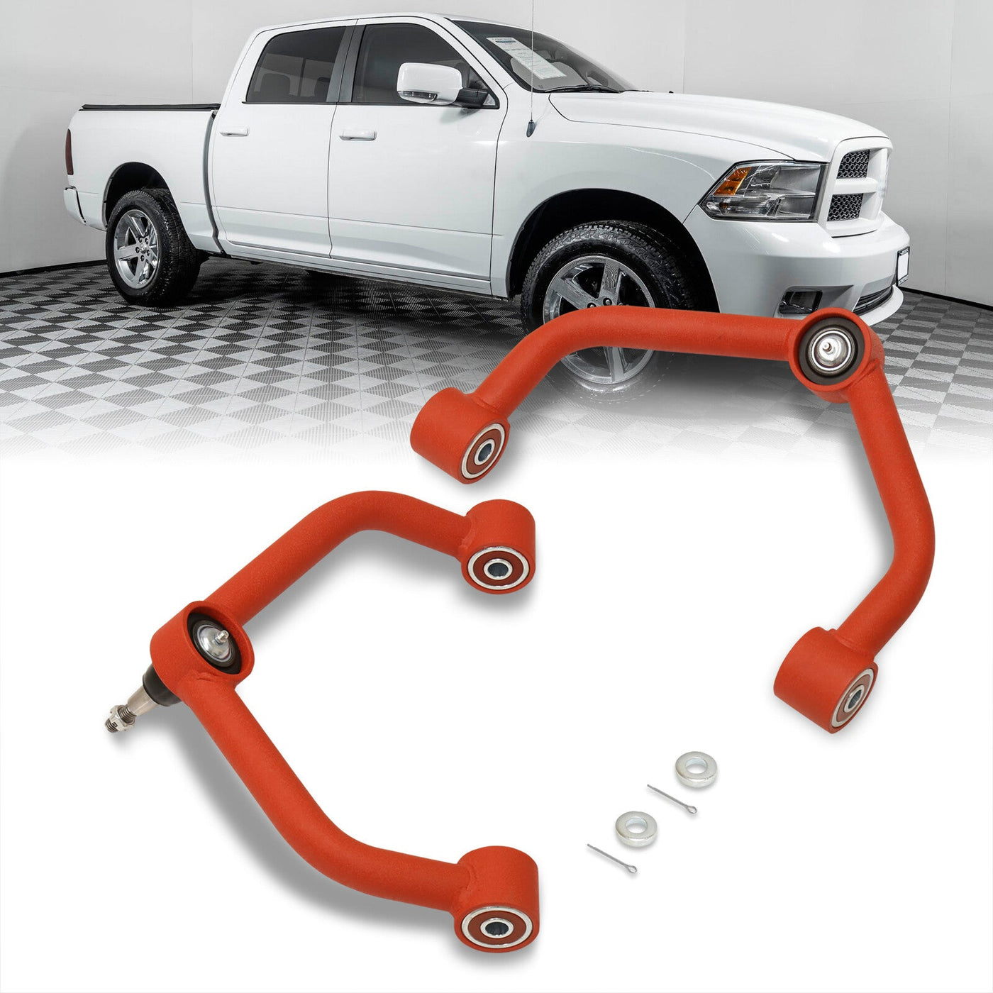 Dodge Ram 1500 2009-2018 2-4" Lift Front Upper Tubular Control Arms Red