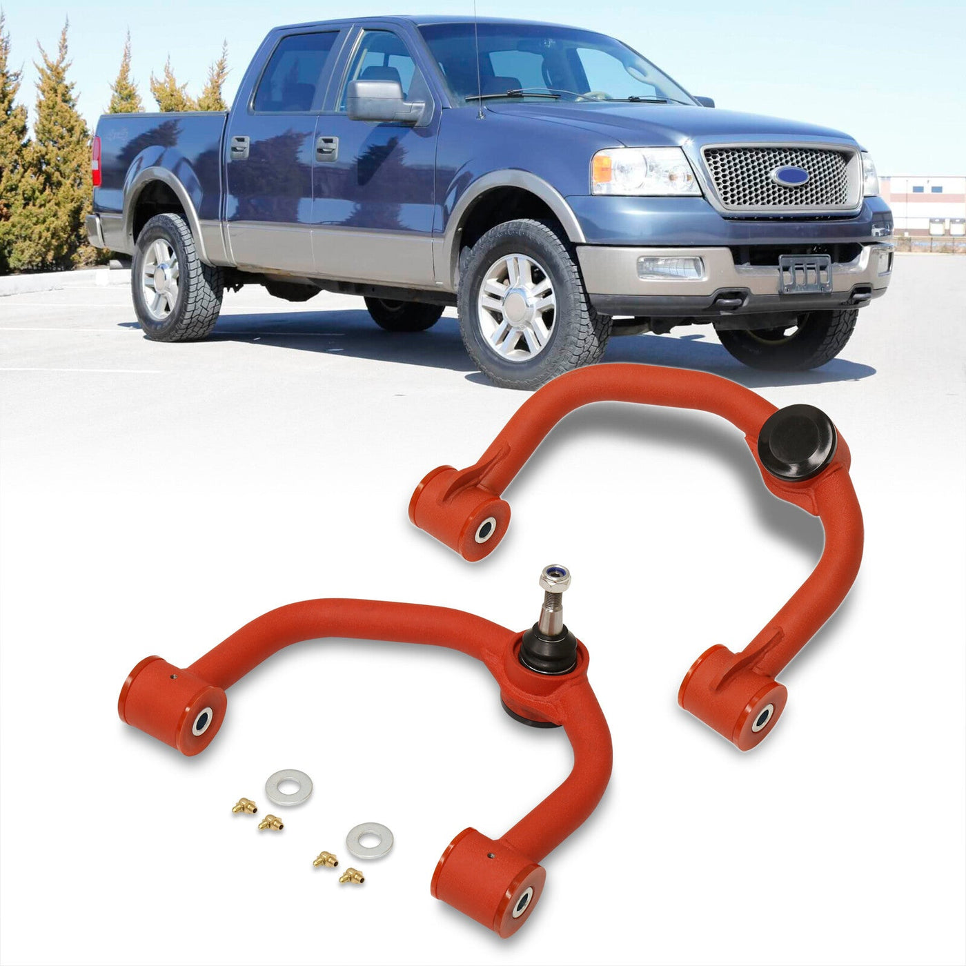 Ford F150 2004-2020 2-4" Lift Front Upper Tubular Control Arms Red