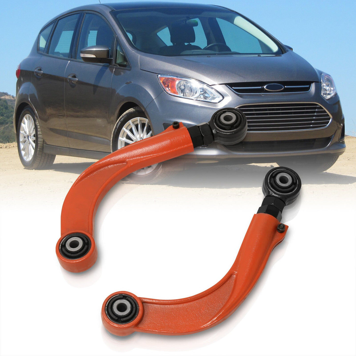 Ford Focus 2000-2018 / Mazda 3 2004-2013 / Mazda 5 2006-2017 Rear Control Arms Camber Kit Red