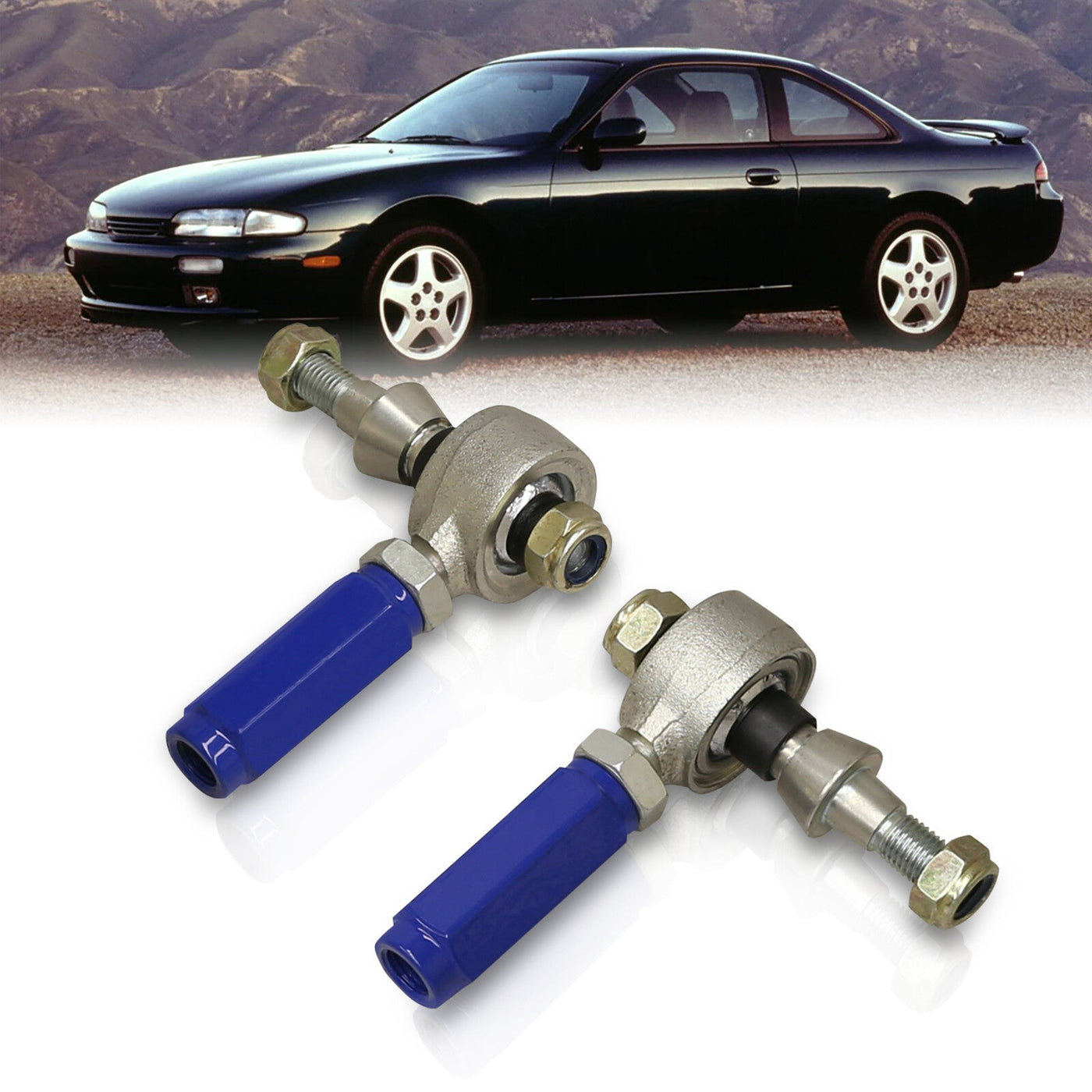 Nissan 240SX S14 1995-1998 Adjustable Tie Rod End Links Blue