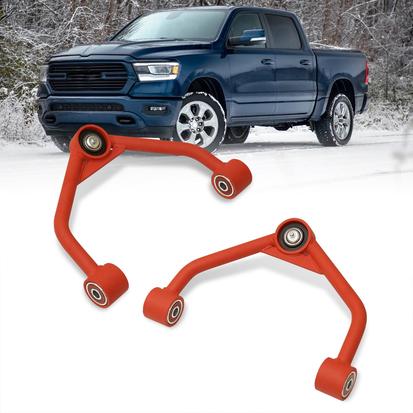 Dodge Ram 1500 2019-2022 2-4" Lift Front Upper Tubular Control Arms Red