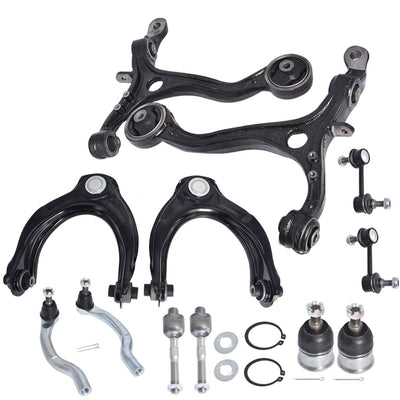 12pc Suspension Kit Front Lower Upper Control Arm Ball Joint for 08-12 Accord