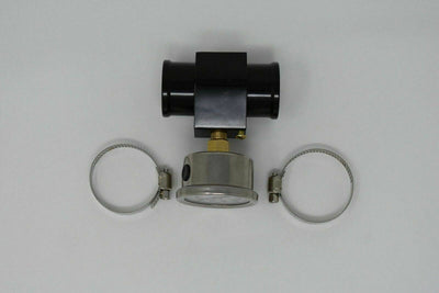 Water Hose Coolant Temperature Sensor Hose Adapter W/ Pressure Gauge 26mm Univer
