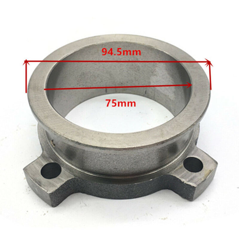 3" 4 Bolt Exhaust Downpipe Flange to 3" Inch V-Band Adapter Adaptor GT30 GT35 T3