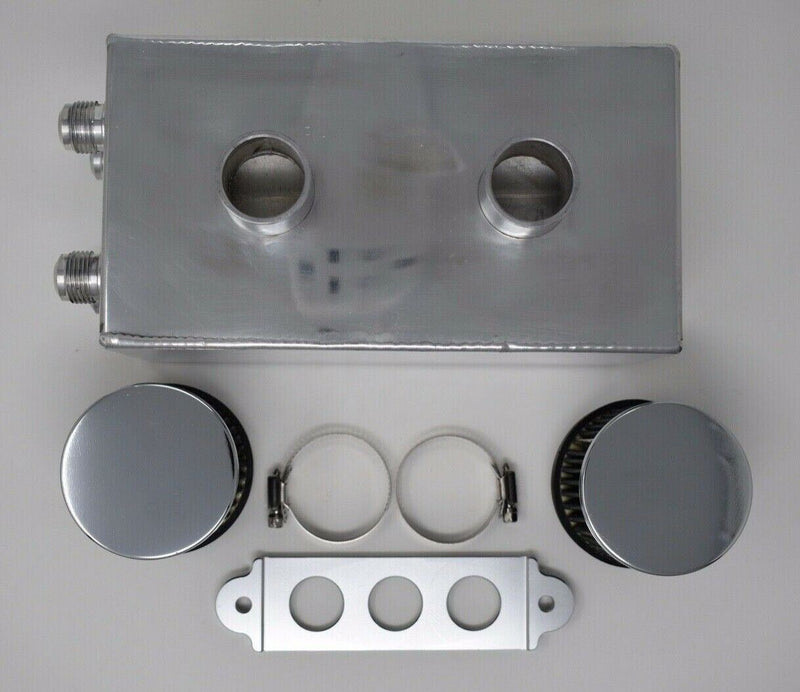 Pro Series Oil Catch Can For Honda Civic Acura Integra 4 Port -10AN Silver 🇺🇸