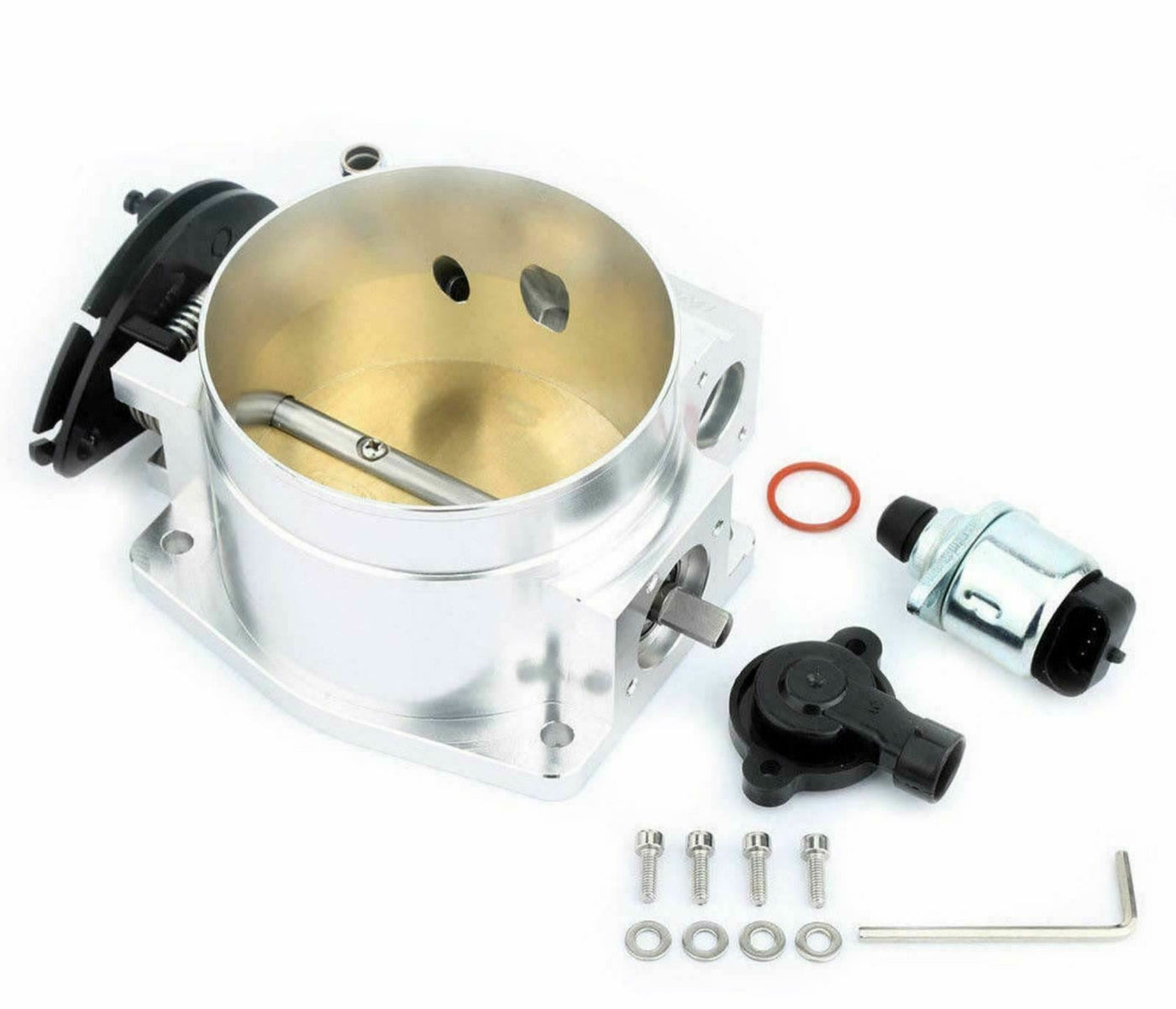 92mm Aluminum Intake Manifold Throttle Body + TPS + IAC For LS1 LS2 LS3 LS6 LSX