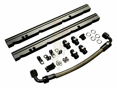 Billet OE LS Fuel Rail Kit For GM Stock Intake Manifold LS1 LS2 LS6 V8 EFI AN6