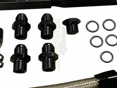 Billet OE LS Fuel Rail Kit For GM Stock Intake Manifold LS1 LS2 LS6 V8 EFI AN6