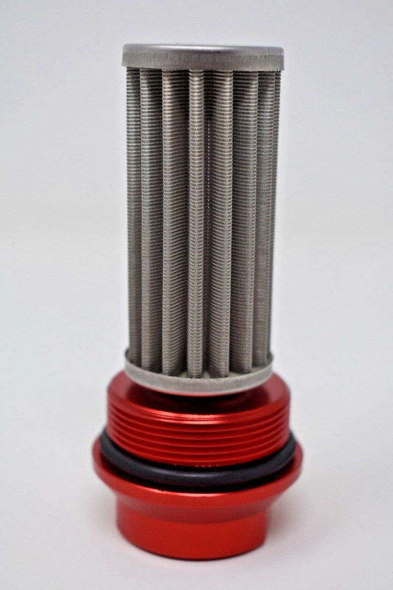Inline Aluminum Oil Fuel Filter AN6 AN8 Fitting With 100 Micron Element Petrol