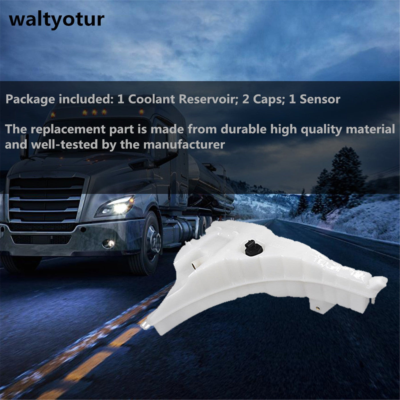 603-5203 Heavy Duty Pressurized Coolant Reservoir Tank for Freightliner Cascadia