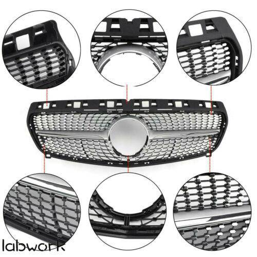 Diamond star grille grill For Mercedes Benz R117 W117 CLA250 2013-2016 Silver US