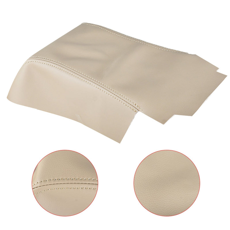 For 06-13 Range Rover Sport Beige Leather Center Console Lid Armrest Cover Skin