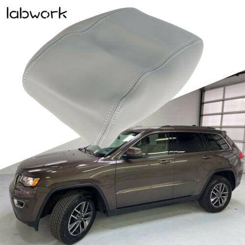 For 2011-2019 Jeep Grand Cherokee Center Console Lid Armrest Cover Gray Leather